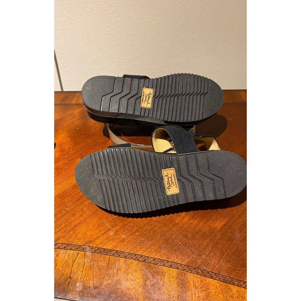 Natural Soul Kaila Wedge Sandal Black Size 7.5 - Picture 4 of 8